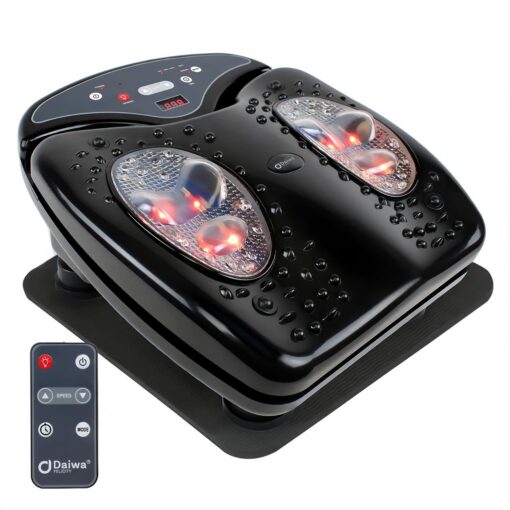 Daiwa Felicity Foot Vibe Pro Massager with Heat - Electric Foot Massagers for Plantar Fasciitis, Circulation, & Neuropathy - Multi Function Shiatsu Calf, Thigh & Leg Massage, FSA/HSA Eligible