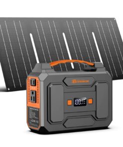 Portable Solar Generator with Panel, 100W Portable Power Station with 40W Panel, 110V AC Outlet Camping Solar Power Bank 146Wh Lithium Battery Pack for Home Use RV Van Outdoor Power Outage Backup