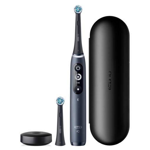 Oral-B iO Deep Clean + Protect Rechargeable Electric Toothbrush, Black with a iO Series 7 Toothbrush, 2 Replacement Brush Heads, and a Charging Travel Case - Image 7