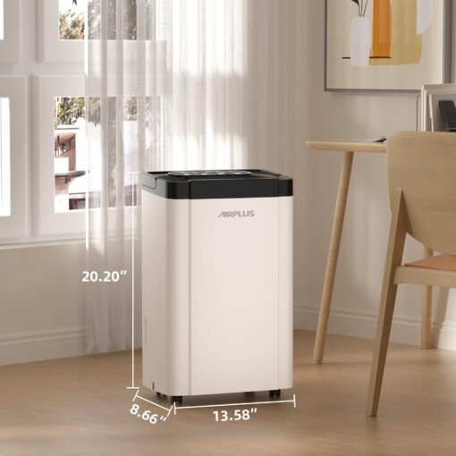 AIRPLUS 4,500 Sq. Ft. 70pint Dehumidifier, Humidity with Auto Shut off, Auto Drain or Manual Drainage, 0.8 gal Water Tank Capacity for Home and Basement - Image 2
