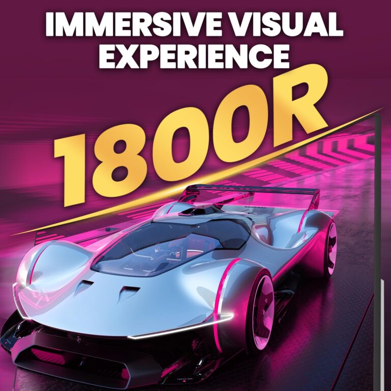 CRUA 27" Curved Gaming Monitor, FHD 1920x1080P, 165Hz/200Hz Computer Monitor, 1800R VA Screen, 120% sRGB, Support AMD FreeSync, Blue Light Filter, HDMI & DP, Wall Mount Install- White - Image 2