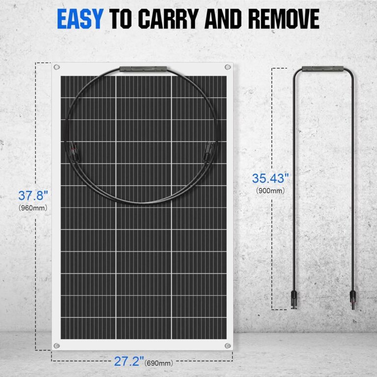 ECO-WORTHY 130Watt 12Volt Flexible Solar Panel Kit for Off Grid Home RV, Boat and Uneven Surfaces:1pcs 130W Mono Solar Panel + 30A 12V Charger Controller + Solar Cable + Tray Cable + Y Branch - Image 6
