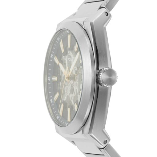 Fossil Men's Everett Automatic Stainless Steel Three-Hand Watch, Color: Silver (Model: ME3220) - Image 6