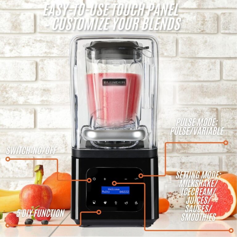 Countertop Commericial Blender, 1700W Motor, 61oz, Self-Cleaning, Noise Reduction, High-Speed, Quiet Performance Blender for Smoothies, Soups, Shakes, and Commercial Use - Image 6