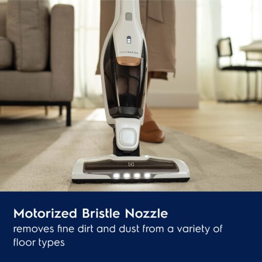 Electrolux Ergorapido Cordless 2-in-1 Vacuum Cleaner with High Suction Power and 180-Degree EasySteer Mobility, 48-Minute Run Time, 2 Power Modes, Satin White - Image 2