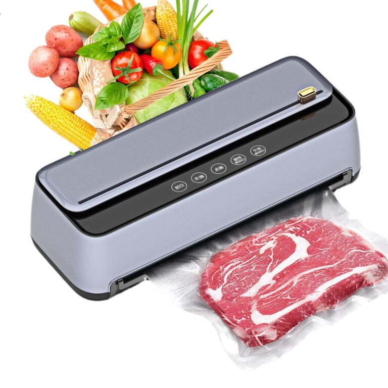LOKORI 5-in-1 Food Vacuum Sealer Machine, 85Kpa Compact Vacuum Sealer with Precut Bags and Cutter,Automatic Food Saver Sealer for Dry/Moist Food Storage