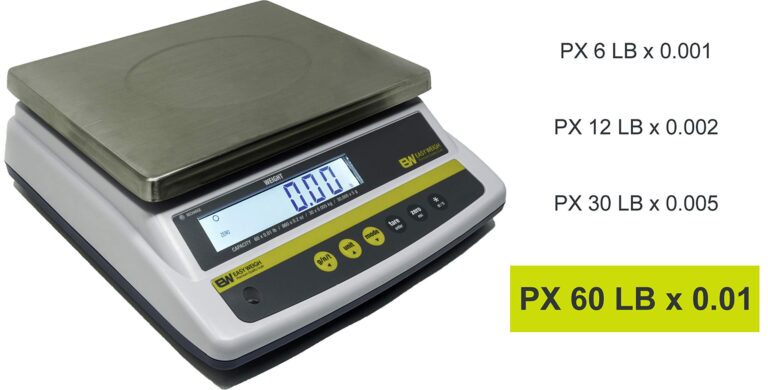 Easy Weigh PX 60 x 0.01 LB Capacity Digital Scale Rechargeable Battery Operated LCD Display Stainless Steel Platter KG Grams Ounces OZ Kitchen Deli Produce Electronic NTEP (PX-60) - Image 5