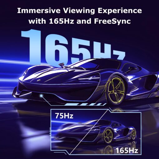 Raywego 34 inch Curved Ultrawide Computer Gaming Monitor 165Hz,UWQHD 3440x1440,1500R -PIP,1ms (MPRT),HDR, 300nits, sRGB99%,FreeSync,HDMI2.0(TMDS) x2,DP1.4 x2,Eye Care,VESA,Support Lifting Base - Image 9