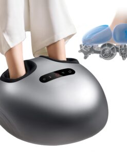 QXC Foot Massager Machine with Heat, Double Shear Massage Core, Shiatsu Feet Massager with Airbag Full Wrapped, Plantar Fasciitis Massage, Automatic Foot Kneading Points, Gifts for Family and Friends