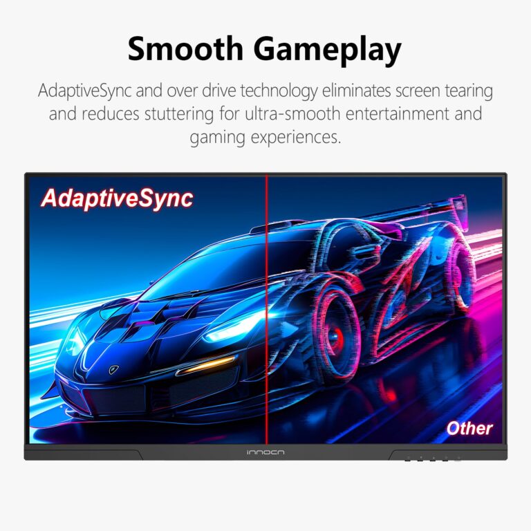 INNOCN 27" Monitor 120Hz FHD 1920 x 1080p IPS PC Computer Desktop Gaming Display Built-in Speaker, Eyes Care, Height/Pivot Adjustable, HDMI, VGA, VESA Mountable - Black, 27D1FR - Image 6