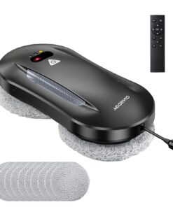 AGORVIO Window Cleaning Robot with Auto Water Spray & Smart Navigation, Automatic Window Cleaner Robot for Inside/Outside Glass with Triple Safety System, Edge Detection and Remote Control