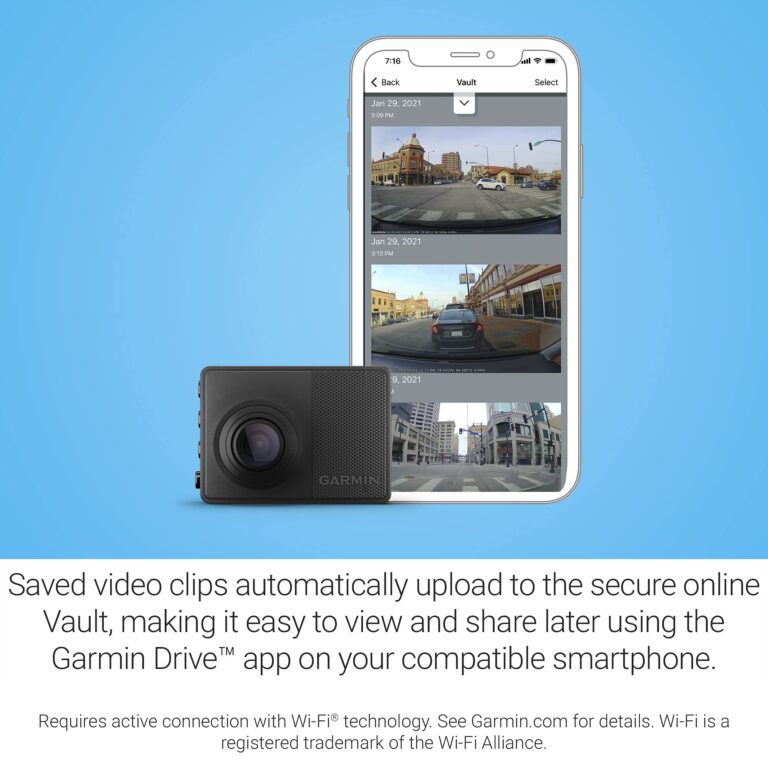 Garmin Dash Cam 67W, 180-degree FOV, 1440p, Monitor Your Vehicle w/Signature Constant Power Bundle - Image 6