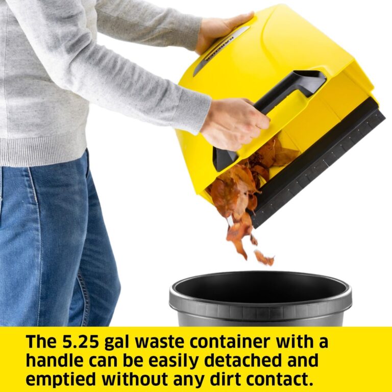 Kärcher - S 4 Twin Walk-Behind Outdoor Hand Push Sweeper - 5.25 Gallon Capacity - 26.8" Sweeping Width - Sweeps up to 26,000 ft²/Hour,Yellow - Image 3