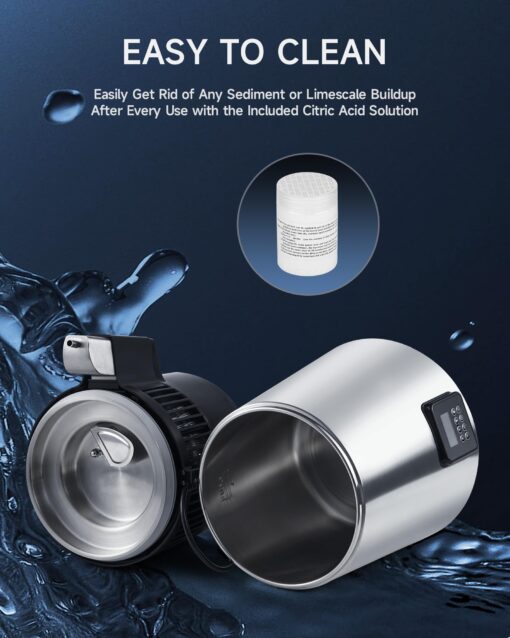 CO-Z Water Distiller for Home, 1350W 4L Distilled Water Machine for CPAP Machine with Control Panel & Glass Container, 1.1 Gal. Stainless Steel Water Distilling Equipment with Essential Oil Wine Modes - Image 6