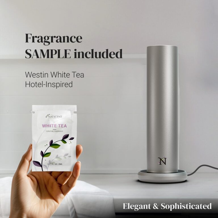 Natscent Dynamo Essential Oil Diffuser for Home with Fragrance Sample, App & Manual Control, Cold-Air Scent Diffusers for Home,Large Room, Hotel Scent Diffuser, 1000sq.ft. Titanium, Aroma Diffusers - Image 7