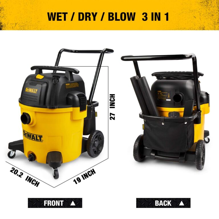 DEWALT DXV14P Shop Vacuum Wet/Dry 14 Gallon, 6 HP Wet/Dry Vac with 110 CFM Powerful Scution, Yellow - Image 8