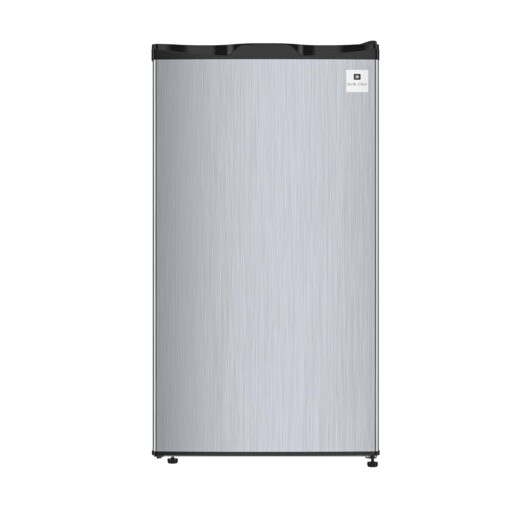 ARCTIC CHEF ACFR322 RCA Mini Refrigerator, Compact Freezer Compartment, Adjustable Thermostat Control, Reversible Door, Ideal Fridge for Dorm, Office, Apartment, Platinum Stainless, 3.2 Cubic Feet