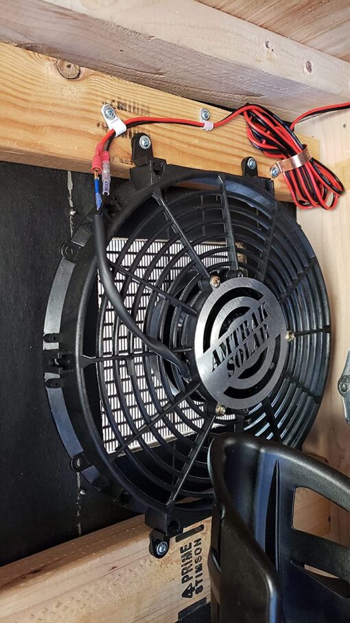 Amtrak Solar 12-Inch Solar Attic Fan, Powerful 100 Watt Vent Fan Quietly Cools Attic, Garage, or Greenhouse & Ventilates to Protect Against Moisture Plug and Play Waterproof - Image 7