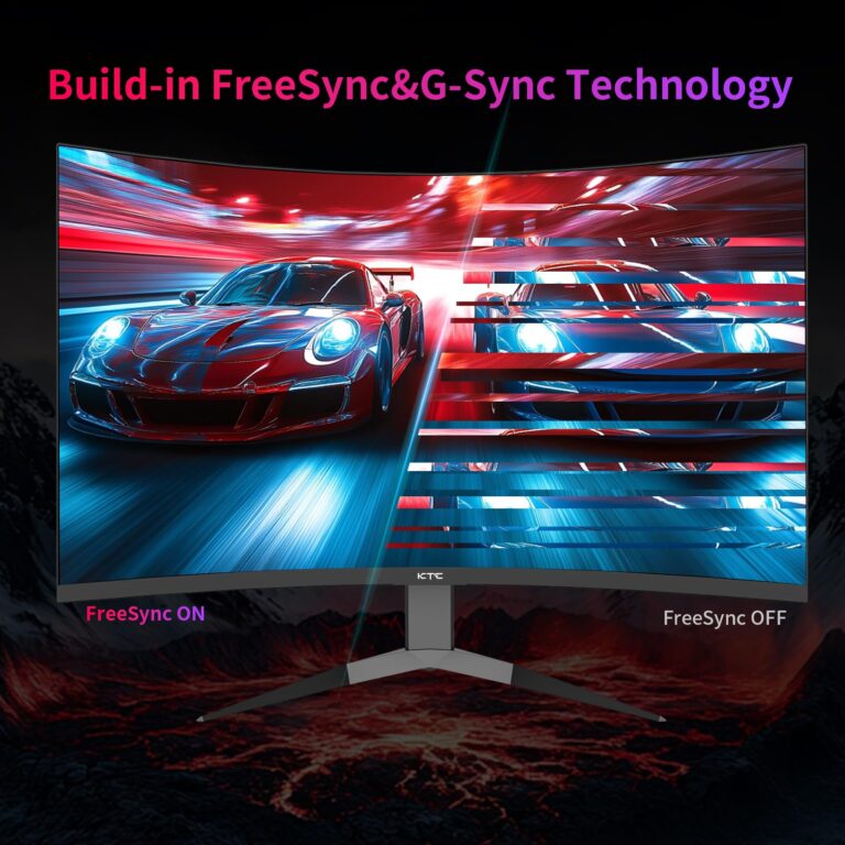 KTC 32Inch 240Hz Curved Gaming Monitor, 1000R VA, QHD(2560x1440p), 4000:1 Contrast, Support FreeSync GSync, HDMI2.0(144hz)/DP1.4(240hz)/Earphone, Tilt, Xbox PS5 Switch, 2K Computer Monitor for Gamer - Image 4