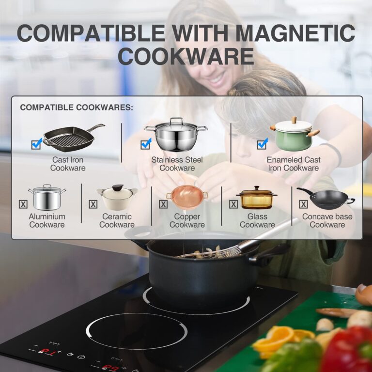 Double Induction Cooktop, 2 Burners Induction Cooktop 110v, 12 inch Portable Electric Stove Top, Countertop and Built-in Plug in,9 Power Levels, Child Lock,120 Mins Timer - Image 7