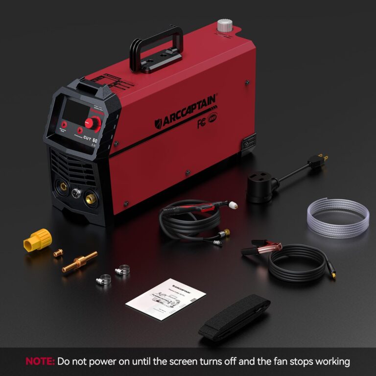 ARCCAPTAIN Plasma Cutter, [Large LED Display] 50Amps Cutter Machine with 110/220V Dual Voltage DC Inverter IGBT 1/2 Inch Clean Cut Post Flow and 2T/4T, for Beginners DIY - Image 2