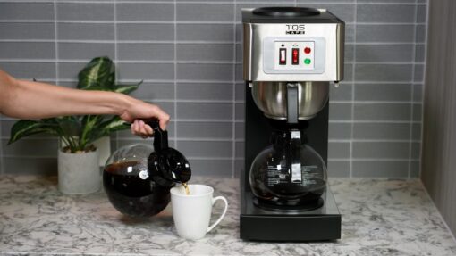 12-Cup Commercial Coffee Maker Stainless Steel - Double Coffee Machine for Office, Restaurant, Industrial Use - High Capacity Office Coffee Maker - TQS Cafe - Image 5