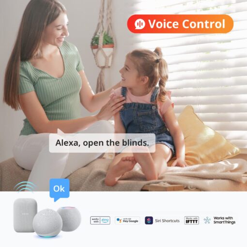 SwitchBot Smart Electric Motorized Blinds Kit - 3Pack with 2.4G WiFi Remote Control, Solar Powered, Compatible with Alexa, Google Home and Siri, Light Sensing Control, Unlimited Group Control - Image 7
