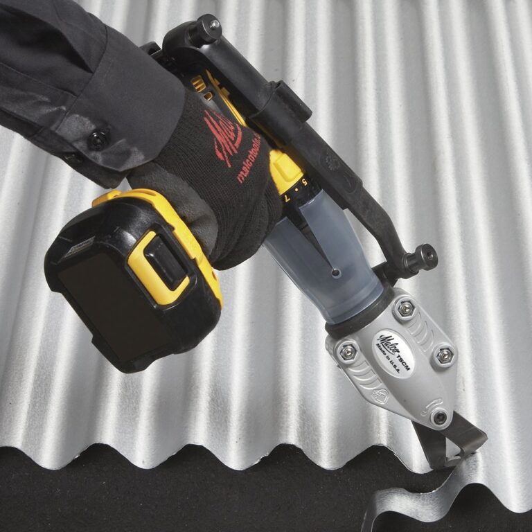 Malco TSCM Corrugated Metal Turbo Shear and Malco TS1 Turbo Shear 20 Gauge Capacity Sheet Metal Cutting Attachment Bundle - Image 5