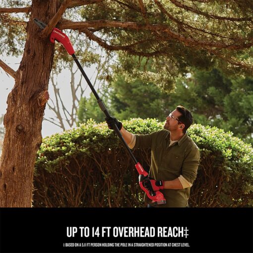 CRAFTSMAN V20 Pole Saw, Cordless, 14-Foot, 4.0Ah, Battery and Charger Included (CMCCSP20M1) - Image 4