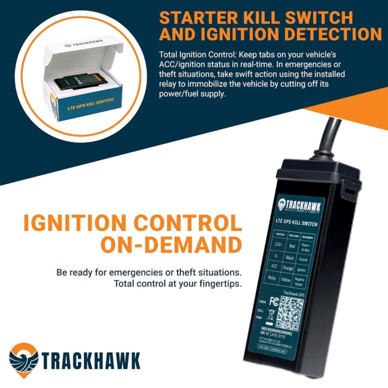 Trackhawk 4G LTE GPS Tracker - GPS Tracker for Vehicles, Kill Switch for Car, Anti Theft Car Device, Monitoring Device, Live-Tracking, Subscription Required - VL03 - Image 2