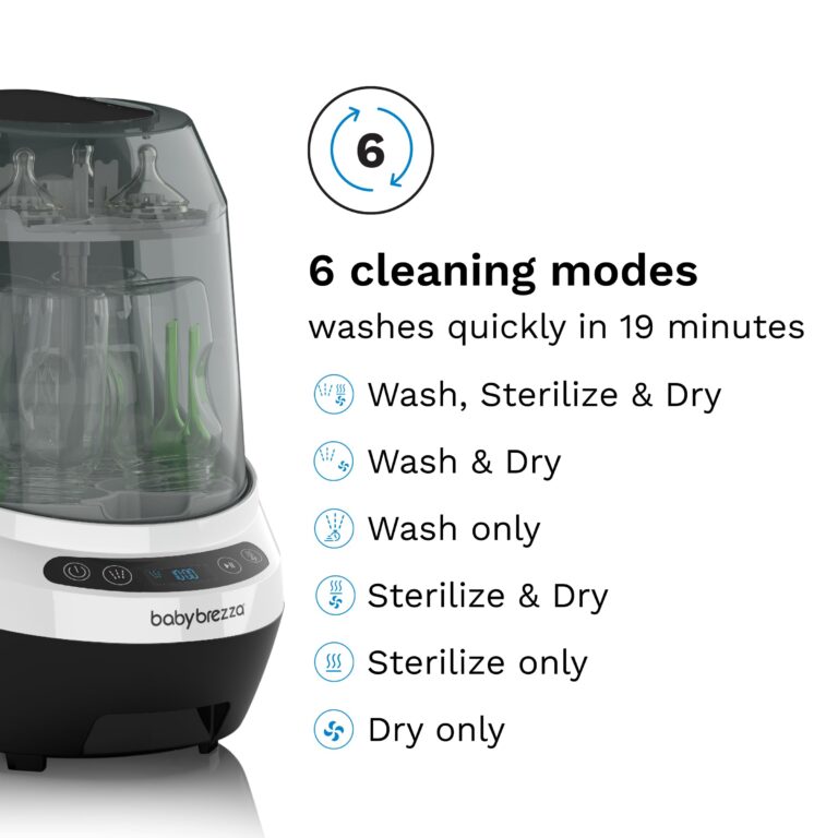 Baby Brezza Bottle Washer Pro - Baby Bottle Washer, Sterilizer + Dryer - All in One Machine Cleans Bottles, Pump Parts, & Sippy Cups - Replaces Hand Washing, Bottle Brushes and Drying Racks - Image 2