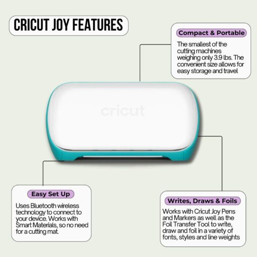 Cricut Joy Machine with Insert Cards, Cutting Mats and Pen Set Bundle - DIY Card Making Kit, Portable Craft Cutting Machine and Materials for Customized Crafts, Cards, Home Decor Projects and Decals - Image 7