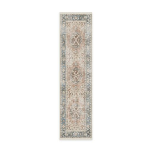 Ruggable Washable 2x10 Runner Rug, Kamran Coral, Premium Vintage Rugs for Hallway, Kitchen, Entryway, Living Room, Bedroom, Office with Gripper Non Slip Pad - Image 7