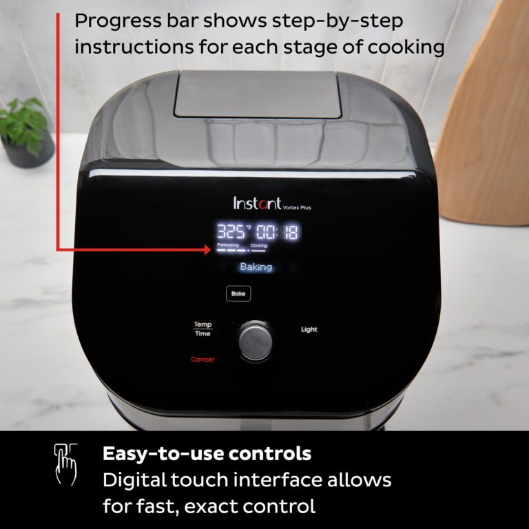 Instant Vortex Plus 6QT Air Fryer with Odor Erase Technology, 6-in-1 Functions that Crisps, Roasts, Broils, Dehydrates, Bakes & Reheats, 100+In-App Recipes, from the Makers of Instant Pot,1700W,Black - Image 2