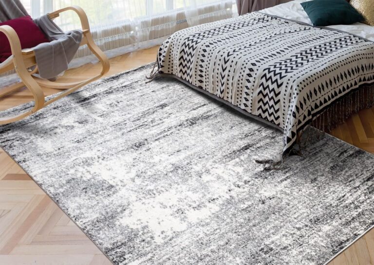 Keen Home Design Area Rugs - 9x12 Non-Shedding, Abstract Rugs for Kitchen, Living Room, Bedroom, Dining Room, Entryway - Size: 9'2" x 11'11", Abstract Cream/Grey - Image 7