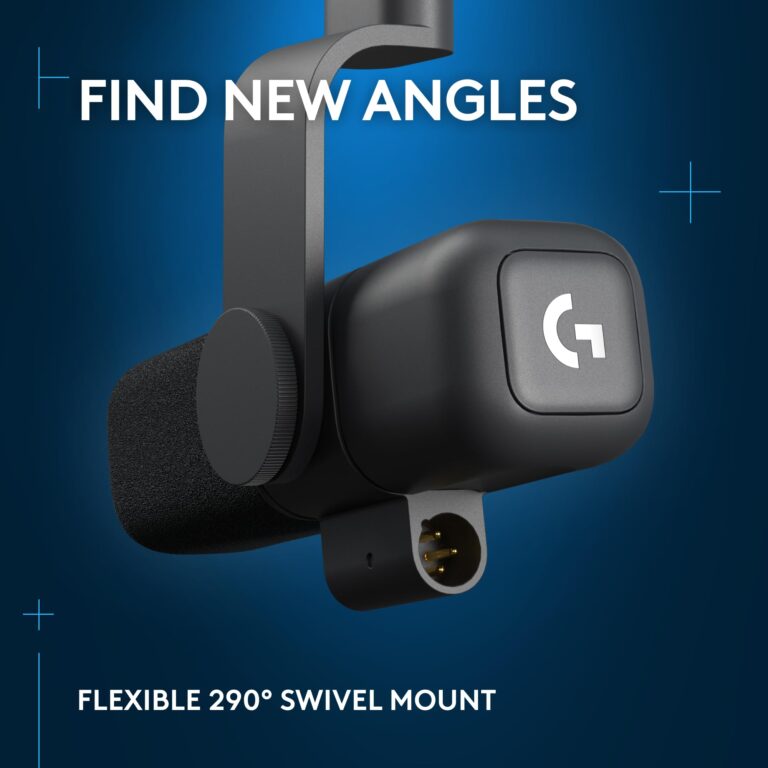 Logitech G Yeti Studio Active Dynamic XLR Broadcast Microphone for Gaming, ClearAmp Active Preamp, Dual-Diaphragm Capsule, Internal Shockmount - Black - Image 3