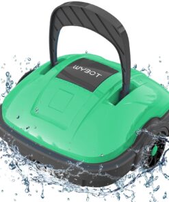 WYBOT Automatic Pool Vacuum with Self-Parking,Cordless Robotic Pool Cleaner with Dual-Motor, Powerful Suction, 180μm Fine Filter,Ideal for Above Ground Flat Pools