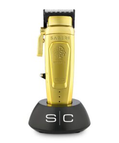 StyleCraft Saber II Professional Full Metal Body High-Torque Digital Brushless Motor Cordless Hair Clipper (Gold)