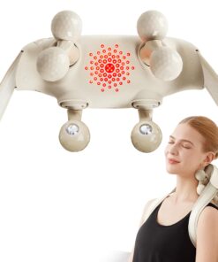 SKG Neck Massager for Pain Relief Deep Tissue FSA HSA Eligible Shiatsu Massager with Heat,for Neck and Shoulder Pain H7 Ultra
