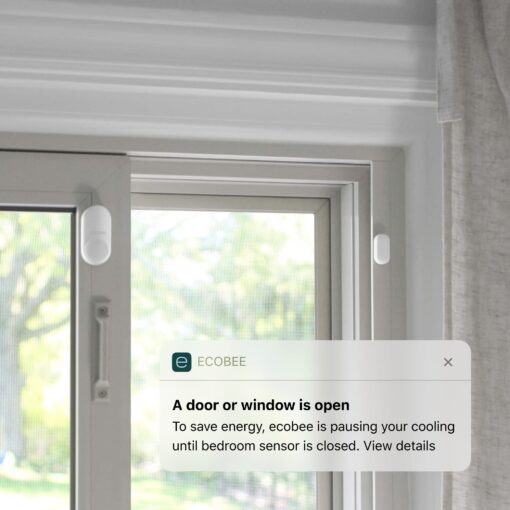ecobee SmartCamera Smart Security Bundle with ecobee Smart Camera Indoor WiFi Security Camera and 2 Pack SmartSensor for Doors & Windows - Wifi Contact Sensor for Home Security, Energy Savings - Compatible with Smart Thermostats - Image 3