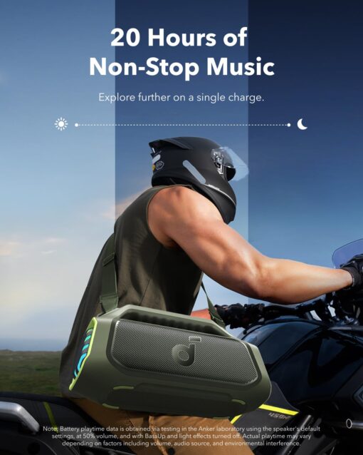soundcore Boom 2 Plus By Anker, Outdoor Speaker, 140W, 2+2 Channel, BassUp 2.0, 20H Playtime, Fast Charge, IPX7 Waterproof, RGB Lights, Power Bank, Bluetooth 5.3, Portable for Outdoors, Camping, Beach - Image 4