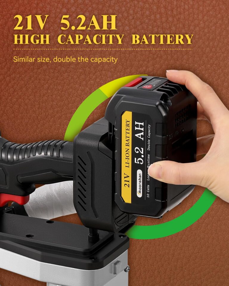 Moonshan Cordless Bag Closer Machine, Adjustable Speed Industrial Bag Closing Machine Bag Sewing Machine Aluminum Alloy for Packing Woven Bags Leather GS8-074D - Image 6