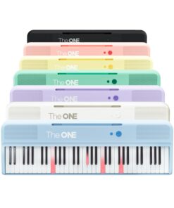 The ONE Smart Keyboard COLOR 61 Keys Piano Keyboard, Music Keyboard with 256 Timbres, 64 Polyphony, 2 Speakers, Built-in LED Lights and Free Apps (Blue)