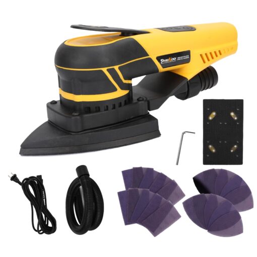 PHENDO 350W 3A Electric Delta Random Orbital Sander Mouse Sander with Pluggable Wire, Sanders for Woodworking, Primary Wood and Panel Processing,3MM