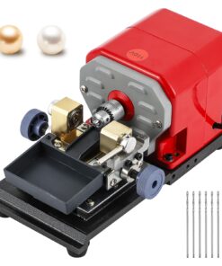 BAOSHISHAN 680W Pearl Drilling Machine Coral Driller Amber Holding Machine Bead Polishing Machine Full Set Speed Adjustable (with 6pcs tungsten steel needles)