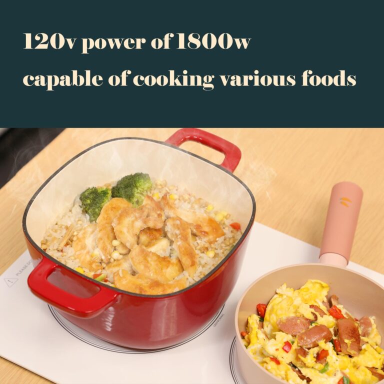 Doumigo Double/Dual White Induction Cooktop 2 Burner, Shatter-proof Flat Glass Top,110~120 Volt Plug in Electric,9 Power Levels,Child Safety Lock,Stove for Kitchen, RV, Outdoor Camping - Image 8