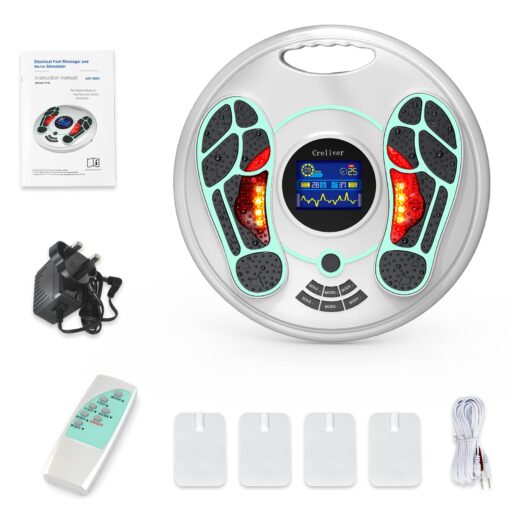 EMS & TENS Foot Circulation Stimulator, Improves Foot Blood Circulation, EMS Foot Massager for Neuropathy, Relieves Body Pains & Plantar Fasciitis, FSA & HSA Eligible TENS Unit for Feet Therapy - Image 2