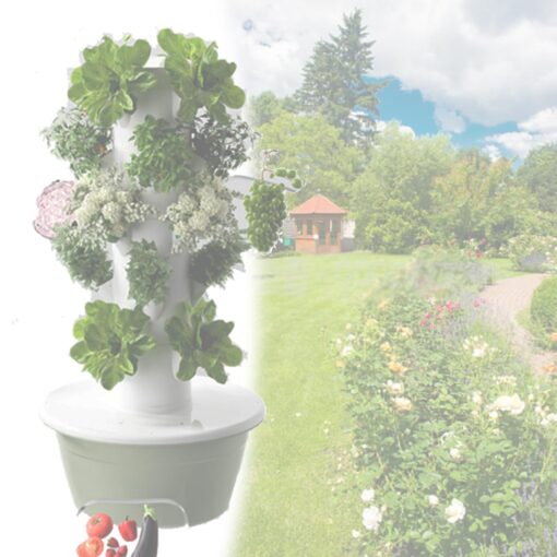 QZQHNYJ Hydroponics Growing System Kit - 5/7-Tier Hydroponic Tower Outdoor Indoor Vertical Home Gardening System with Hydrating Pump, Adapter for Gardening Lover,5-Tier