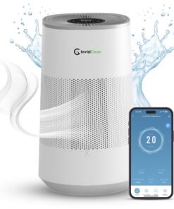 Air Purifier and Humidifier Combo All in One for Bedroom - Quiet 2 in 1 Smart Air Humidifier and Purifier for Home - Use Year-round for up to 1100 sq ft - InvisiClean AquaNova