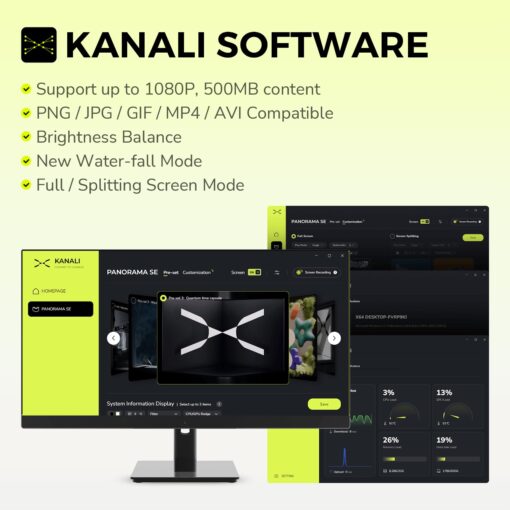 TRYX Panorama SE 360 ARGB 360mm AIO Rotatable 6.5'' AMOLED Curved Screen 3D Anamorphic Effect Customizable AIO Cooler 360mm Asetek Adela 280w TDP ARGB Fan Intel LGA 1851/1700/1200/115X AMD AM5/AM4 - Image 6
